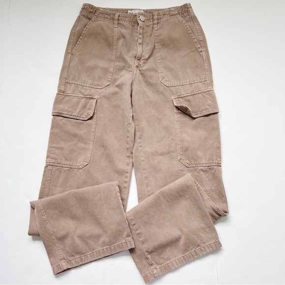 ❤️ Zara Women’s Cargo Pants Trousers Pockets size 4 Utility Low Rise Vintage - Picture 2 of 5